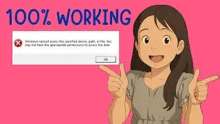 How To FIX  Windows Cannot Access Specified Path Or File You May Not Have Permissions  In Wind