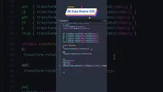 3D Cube Rotate Animation | Full Stack Web Development Course 