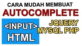 Cara membuat Autocomplete dari database Mysql, dengan JQUERY UI dan PHP