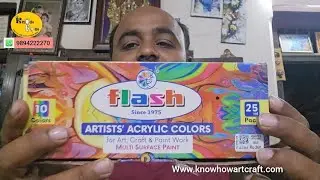 Paints on any surface with great Blending.Flash artist acrylic colors 10 shades