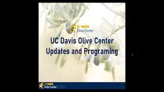 Talk #8: California Olives Past, Present & Future with Javier Fernandez-Salvador