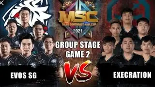 (EXE vs EVOS) GAME 2 {English} MSC PLAYOFF | DAY 3 [MLBB SOUTHEAST ASIA 2021