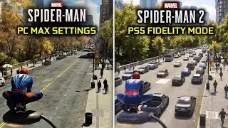 Spider Man PC Max Settings vs Spider Man 2 PS5 Fidelity Mode