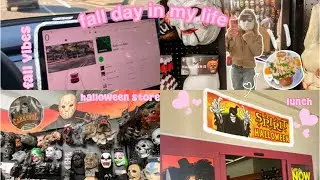fall day in my life in the city ( halloween store & grocery shopping ) 🍂🧡