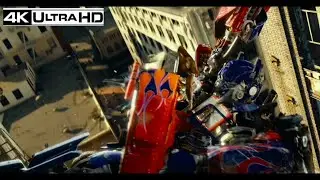 Трансформеры 1 Оптимус Прайм против Мегатрона Финальная битва в 4k Ultra HD