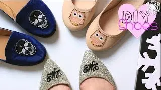 Last Minute Gift DIY Shoes| Monogram/Skull/Owl