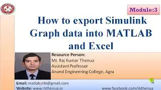 How to export Simulink Graph data into MATLAB and Excel