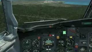 HI-212 727-100 Dominicana landing in Las Americas