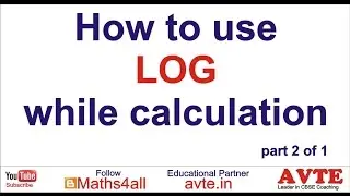 How to use Log Tables in Solving Question Part 2 of 1