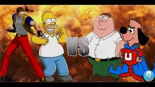 MUGEN - Request - Homer + Dee Bee kaw VS Peter + Underdog - See Description
