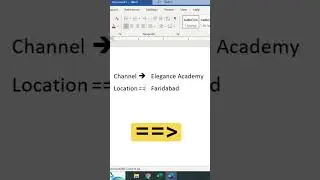 Insert Right Arrow Symbol 