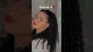 Inspiração penteado simples 👧🏻para cabelo cacheado #cachos  #curlyhairstyle