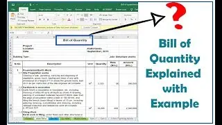 What is Bill of Quantity (BOQ)? Explained in Detail with Example.