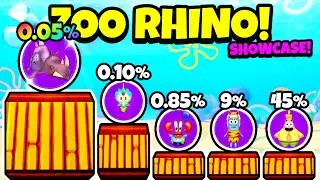 Deluxe 150% ZOO RHINO! (SHOWCASE) | Roblox SpongeBob Simulator