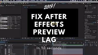 Fixing Stuttering Playback / Skipped Frames in After Effects