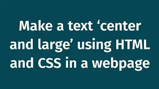 How to make a text 
