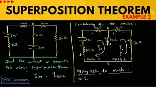Solution on Superposition Theorem with 2 Voltage Sources. Ex 2. Superposition Electrical Engineering