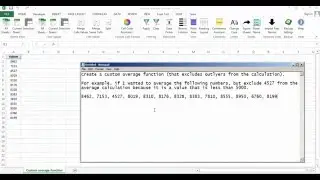 Excel Custom average function - VBA