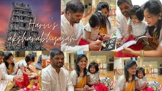Aksharabhyasam of Harvi at temple in USA #aksharabhyasam #littlelion3317 #trendingvideo #ganeshpooja