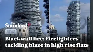 Blackwall fire: Blaze at skyscraper in east London sends huge plume of smoke across sky