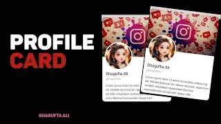 How To Make Profile Card Using HTML and CSS | User Profile Page Design with HTML & CSS