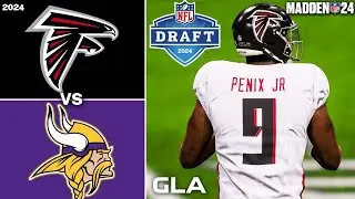 Falcons vs. Vikings | Michael Penix Jr. , J.J. McCarthy | 2024 NFL Draft Rosters | Madden 24 PS5