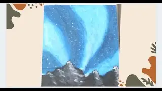 How to draw a northern lights oil pastel art ||TUTORIAL||