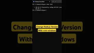 How to Change Node.js Version Using nvm on Windows  #coding #node #nvm #version
