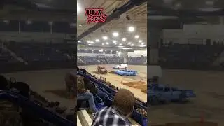 Getting kicked out of local tough trucks race. 