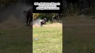 Sein allerletzter Wunsch war es, noch ein einziges Mal zu reiten 🥺🏇❤️‍🩹
