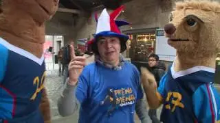 Ambiance à Bercy Village avant la finale