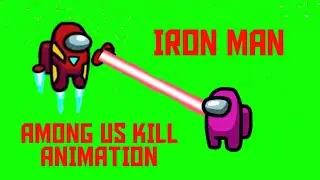 Among us kill animation green screen