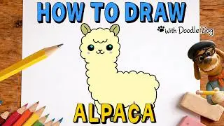 How to Draw a Cute Alpaca 🦙 | Easy Drawing for Kids | Doodle Dog