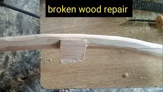 Roughly broken wood repair by other piece of wood // wood working