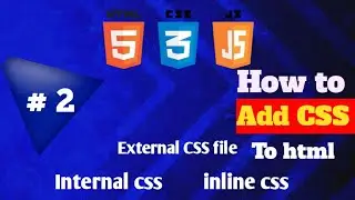 Tute #2 | How to add css link to html | How to add css file to html | How to add css to html