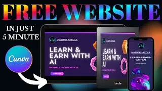 How to Create a mobile friendly WEBSITE in Canva for FREE in 2024 | 3D Responsive Website in 5 Mints