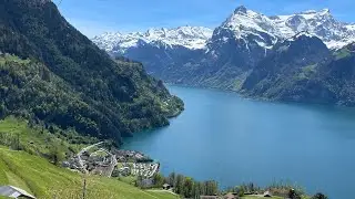 Hiking at the Lake of Lucerne. Wandern am Vierwaldstättersee, von Morschach bis Sissikon.
