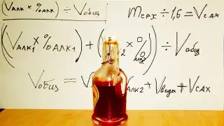 How to calculate the strength of a liqueur / Maths of a moonshiner / By example / Hibiscus liqueur