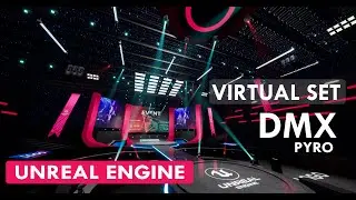 Unreal Engine DMX Virtual Event Stage | Pyro | Download now | Aximmetry