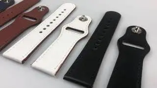 Pulseira 20mm e 22mm Couro Natural para Relógio e Smartwatch