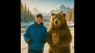 When the skier met the bear