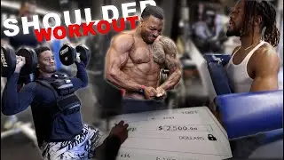 SHANE and QUAN take on my bodybuilding shoulder workout | WHO CAN LAST THE LONGEST $2500 CASH WINNER