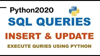 How to Execute sql query in python | Python SQL Update Command | Python SQL Insert Command