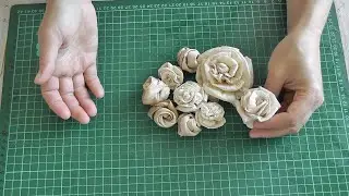 Простые цветы из талаша. Мастер-класс