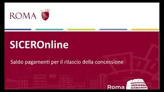 SICER online - Tutorial - Saldo pagamenti per il rilascio della concessione