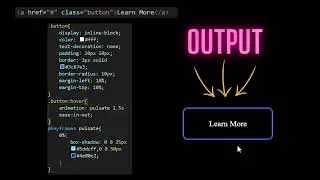 Hover Button using html CSS | #html #css  #javascript  | Coding Hub