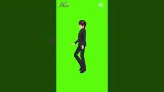 walking boy green screen