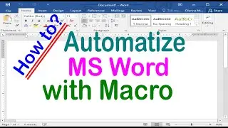 How to automatize Word with Macro