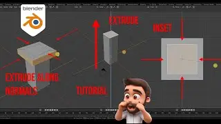 Blender 4.5 Extruding, along normals and Inset, Part 6 Tutorial