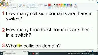 How many collision domains and broadcast domains are there in switch || What is collision domain?